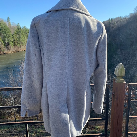 Calvin Klein 3 button coat light grey single breasted large 14 - Picture 7 of 16